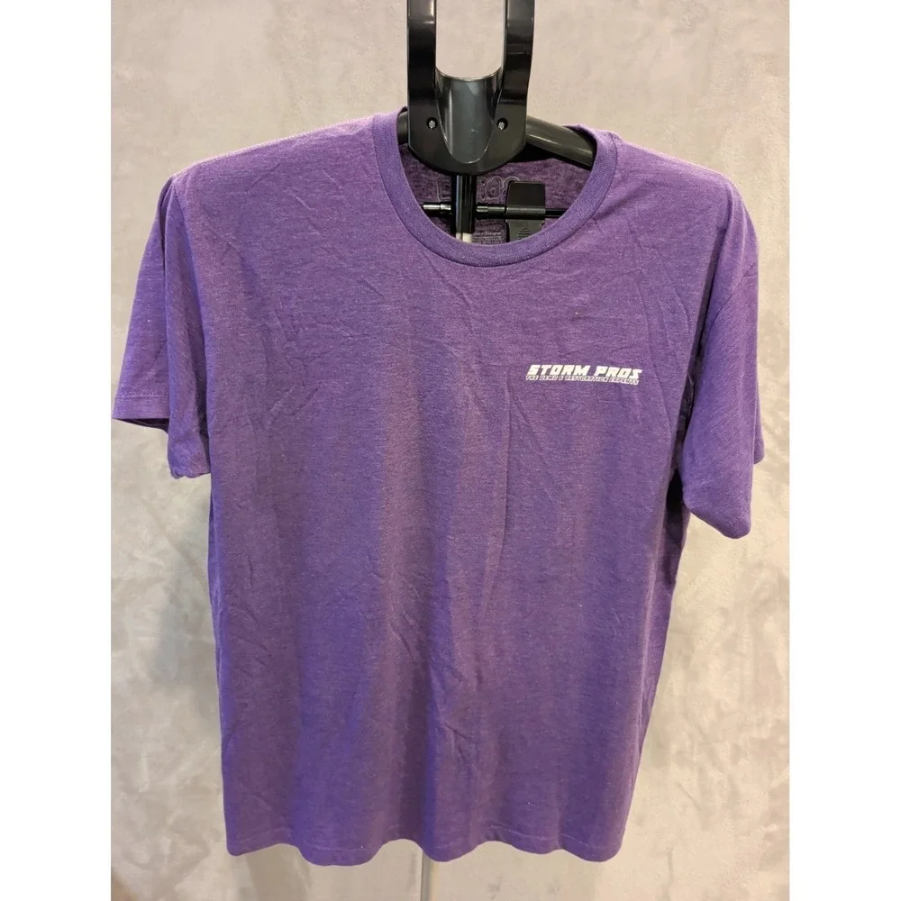 David & Goliath Storm Pros T-Shirt Purple Graphic Tee Mens Large‎